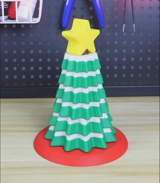 Choose UJOYBIO3D's best high-tenacity PLA filament to print a unique rotating Christmas tree - UJOYBIO