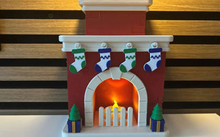 How to print a cozy Christmas fireplace with multiple colors of pla plus filament it - UJOYBIO