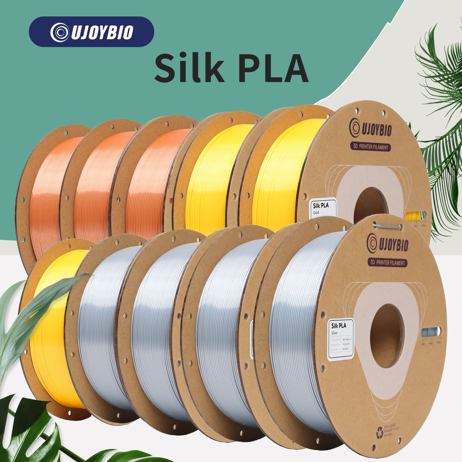 UJOYBIO PLA-Silk 3D Filament 10PCS