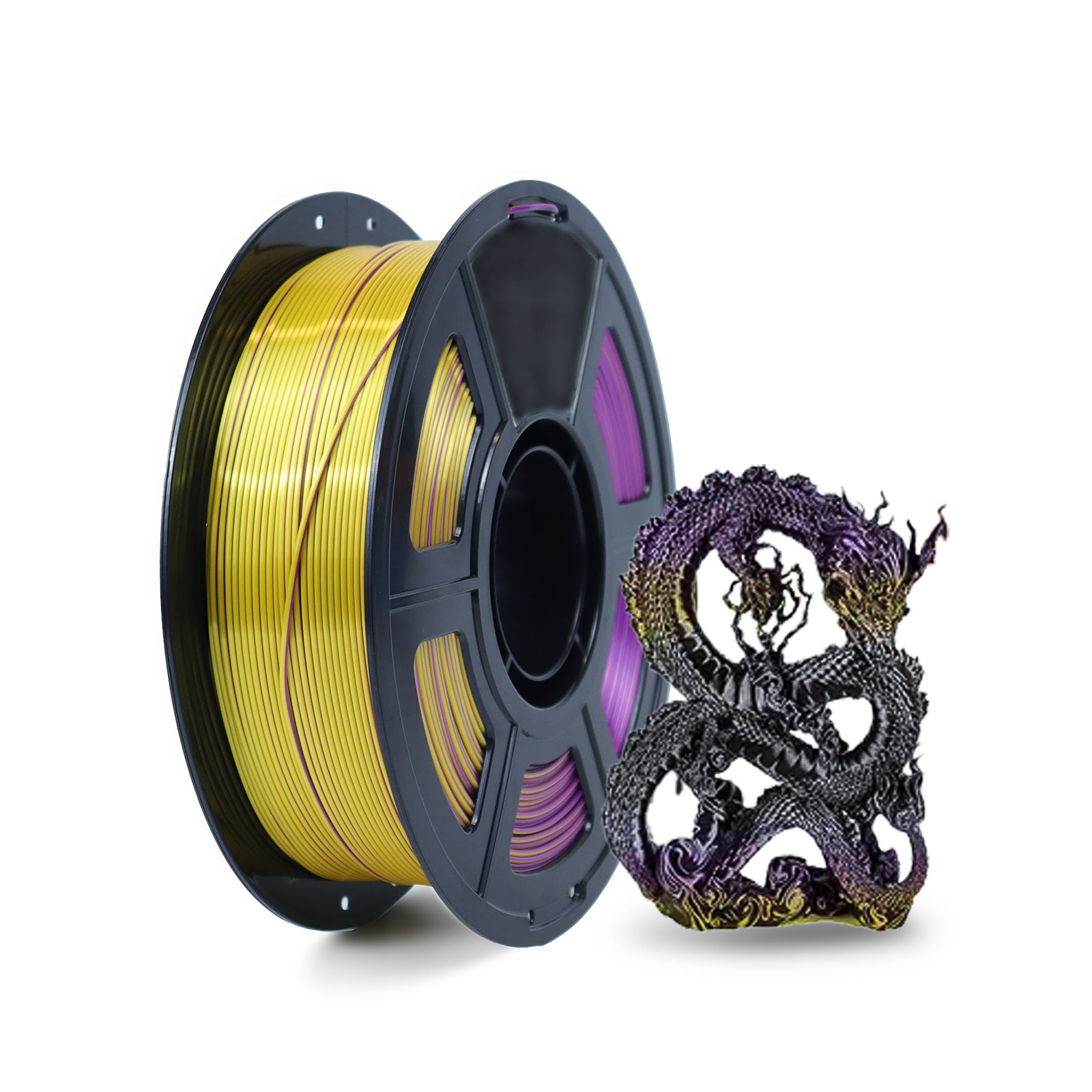 UJOYBIO Tri-Color Silk PLA 3D Printer Filament 1.75MM 1KG