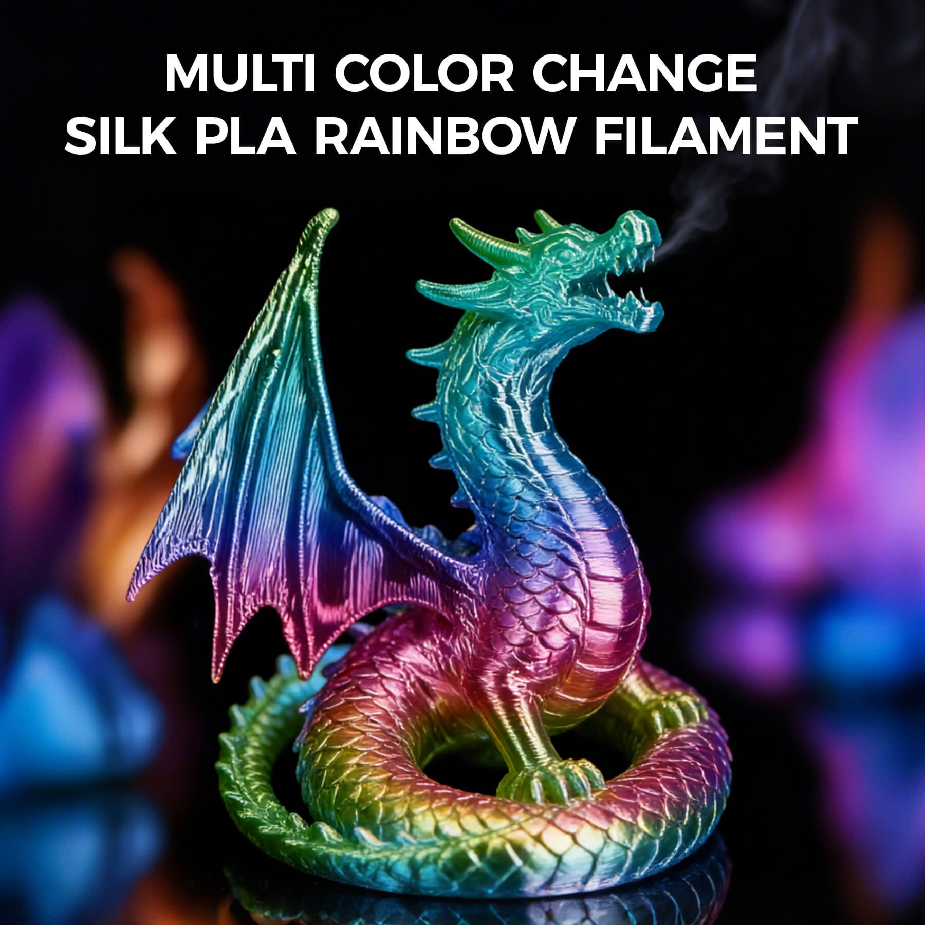 UJOYBIO Silk Rainbow PLA 3D Printing Filament 1.75MM 1KG