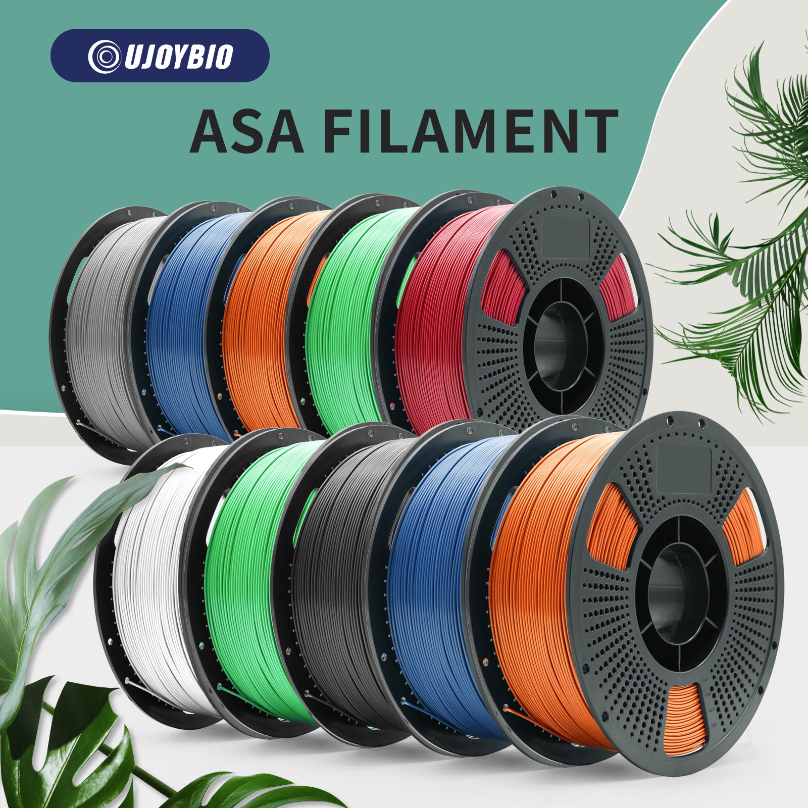 UJOYBIO ASA 3D Printer Filament 1.75 mm 10 KG--Weather resistance & Heat resistance