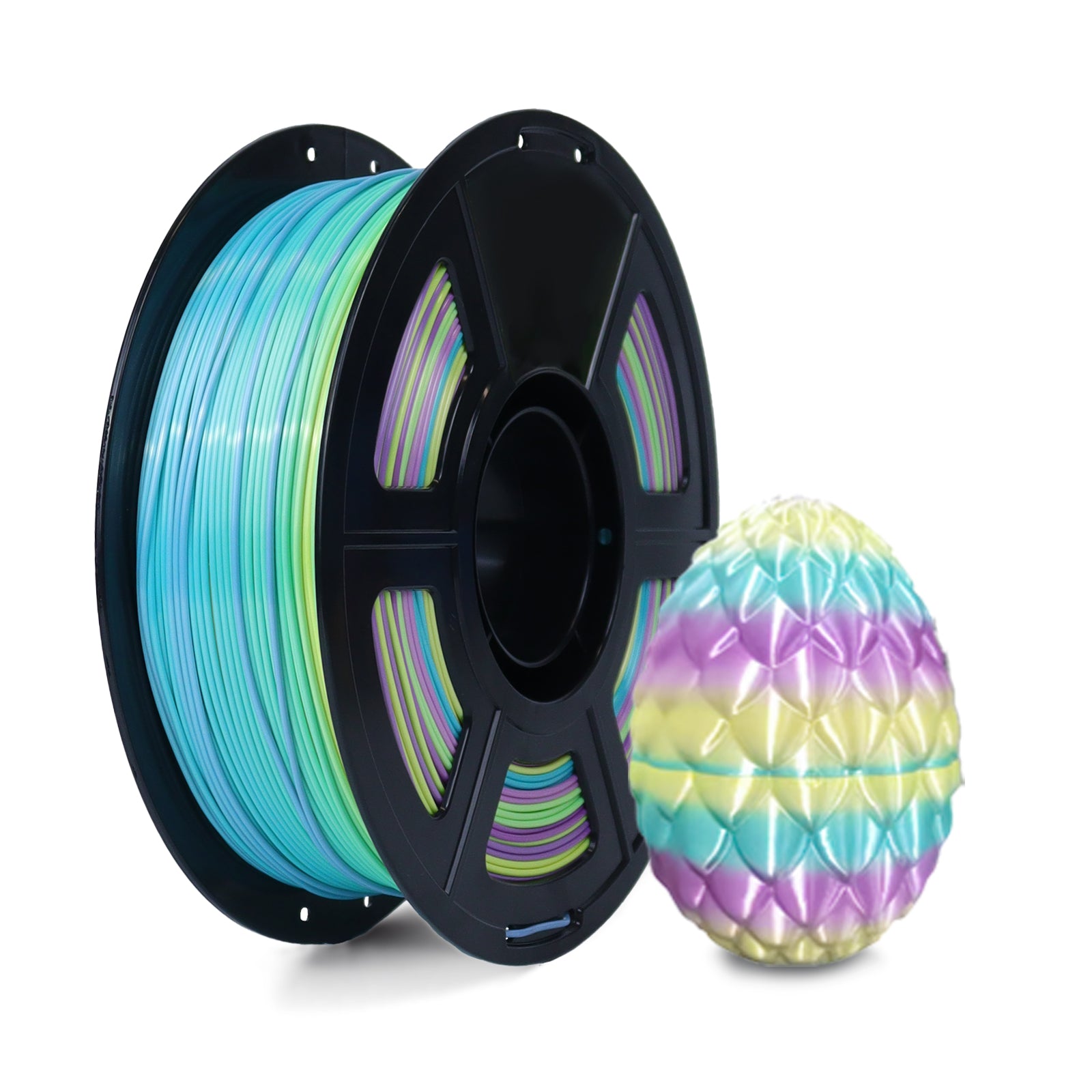 UJOYBIO Tri-Color Silk PLA 3D Printer Filament 1.75MM 1KG