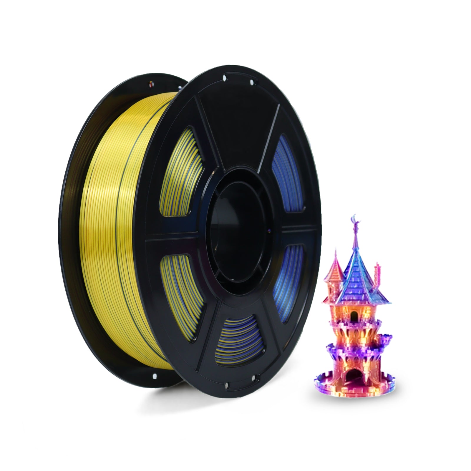 UJOYBIO Tri-Color Silk PLA 3D Printer Filament 1.75MM 1KG