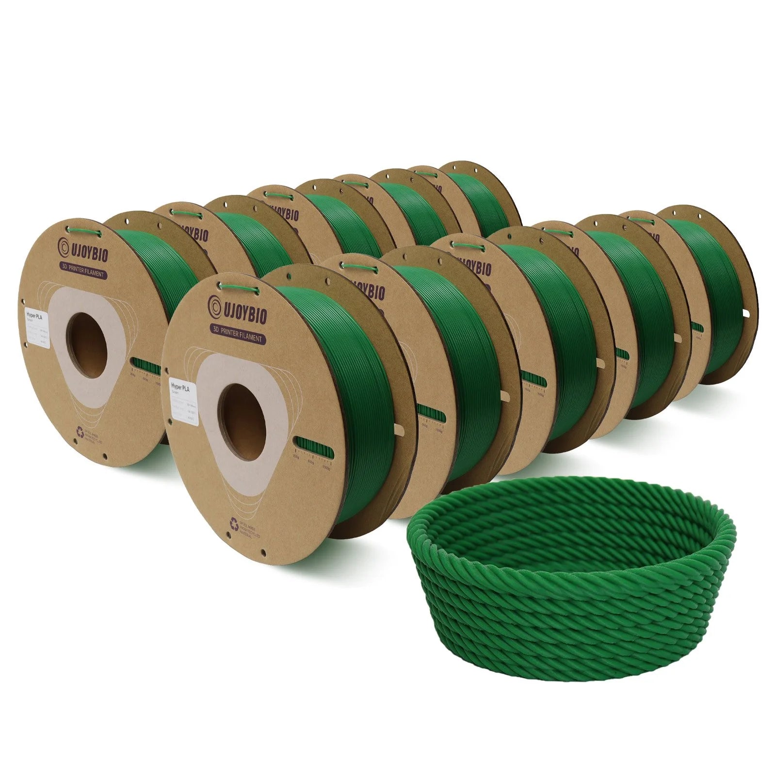 Hyper PLA Plus Filament 1.75mm Green 10KG - UJOYBIO