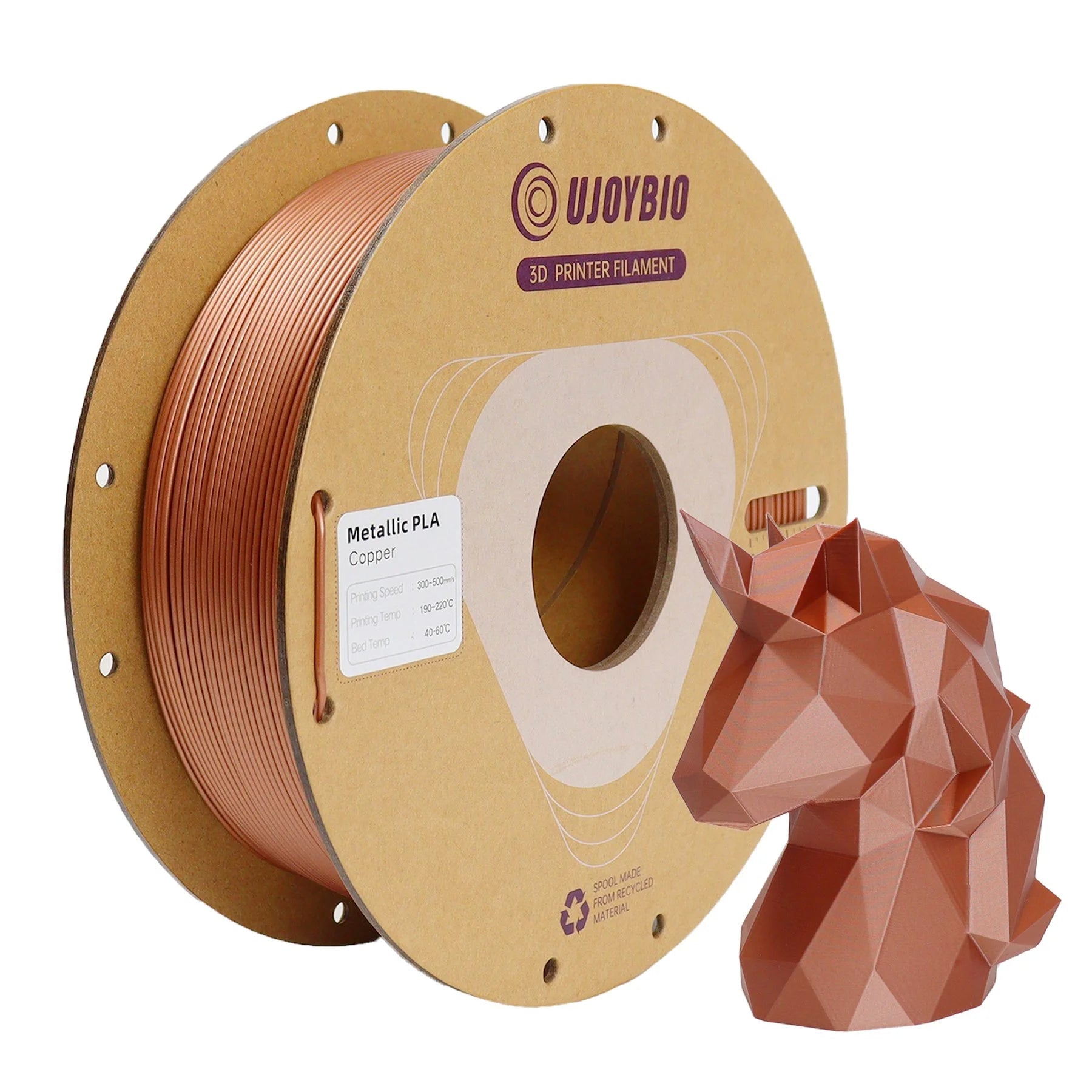 Metallic PLA Plus Filament 1.75mm 1KG Copper - UJOYBIO