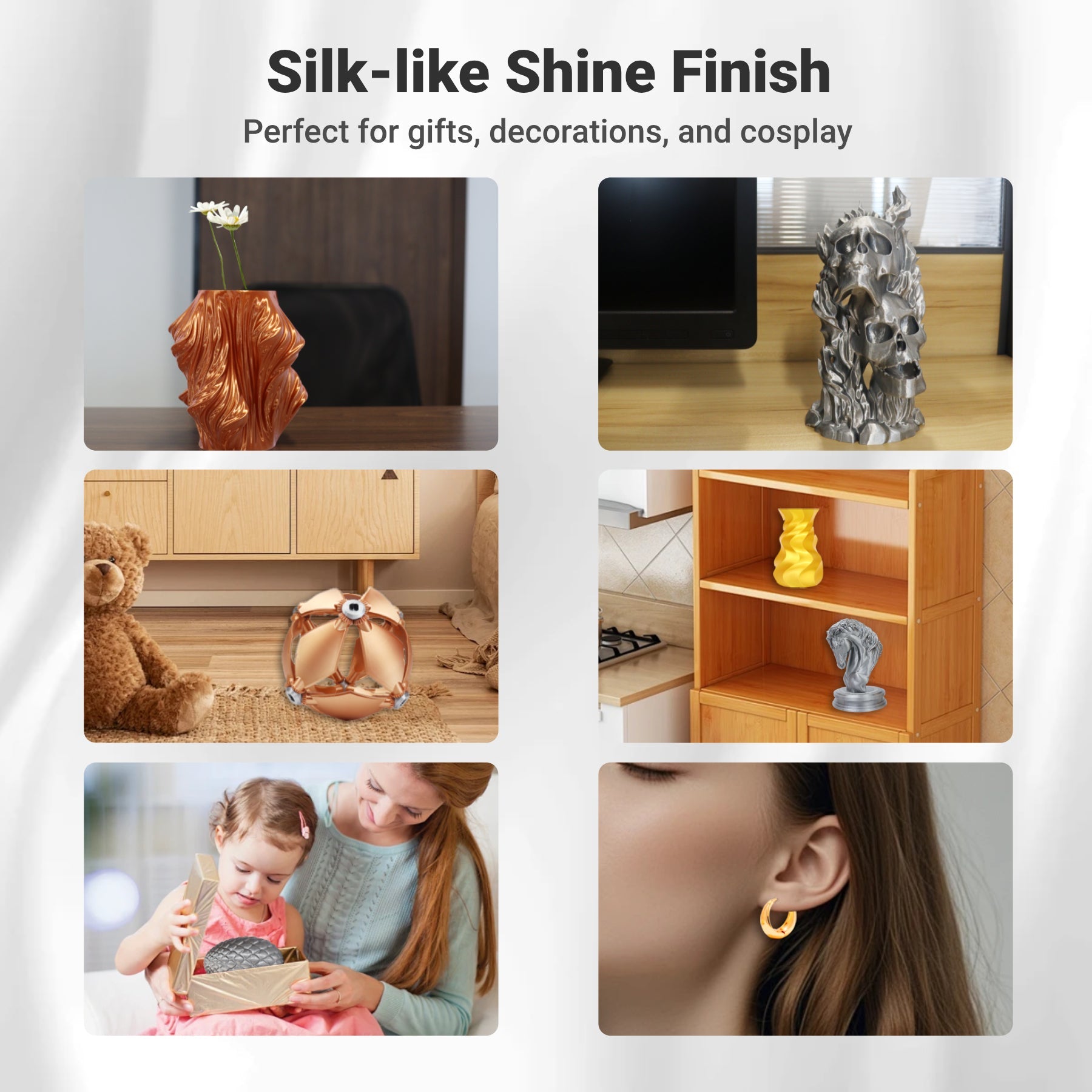 Silk PLA Plus Filament 1KGX2 - UJOYBIO